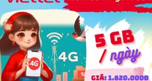Gói cước 12SD135 Viettel: Ưu đãi 5GB mỗi ngày, dùng 1 năm