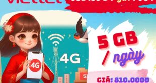 Gói cước 6SD135 Viettel: Ưu đãi 5GB mỗi ngày, dùng 6 tháng
