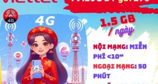 Gói cước TV120C Viettel: Có 1.5GB mỗi ngày, gọi thả ga, dùng 30 ngày