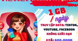 Gói cước 6MXH100 Viettel có 180GB data, miễn phí Youtube, Facebook, Tiktok nửa năm