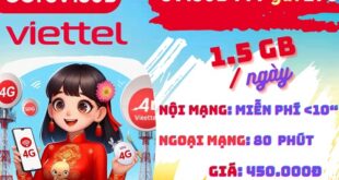 Gói cước 3V150B Viettel: Có 2GB mỗi ngày, gọi nội mạng và ngoại mạng, dùng 90 ngày