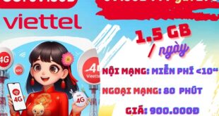 Gói cước 6V150B Viettel: Có 2GB mỗi ngày, gọi nội mạng và ngoại mạng, dùng 180 ngày
