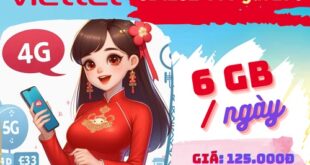Gói cước SD125Z Viettel chỉ 125k online cả tháng với ưu đãi 180GB data