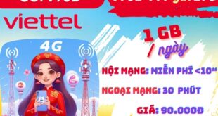 Gói cước V90B Viettel: Có 30GB, gọi thả ga, dùng 30 ngày
