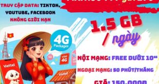 Gói cước MXH150 Viettel: Có 1.5GB mỗi ngày, gọi thả ga, dùng TikTok, Facebook, Youtube không giới hạn
