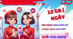 Gói cước 5G330B Viettel có ngay 12GB mỗi ngày, gọi nội mạng và ngoại mạng trong 30 ngày